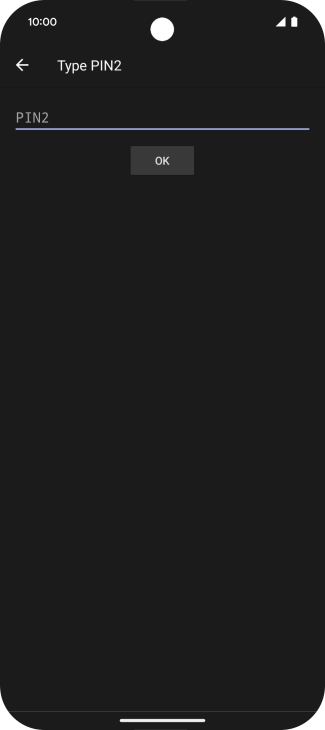 Press PIN2 and key in your PIN2. The default PIN2 is 1111.