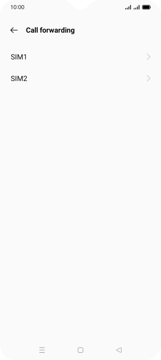 Press the required SIM. Press the required SIM.