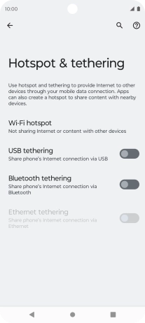 Press Wi-Fi hotspot.