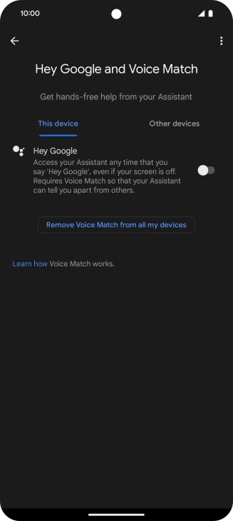 Press the indicator next to 