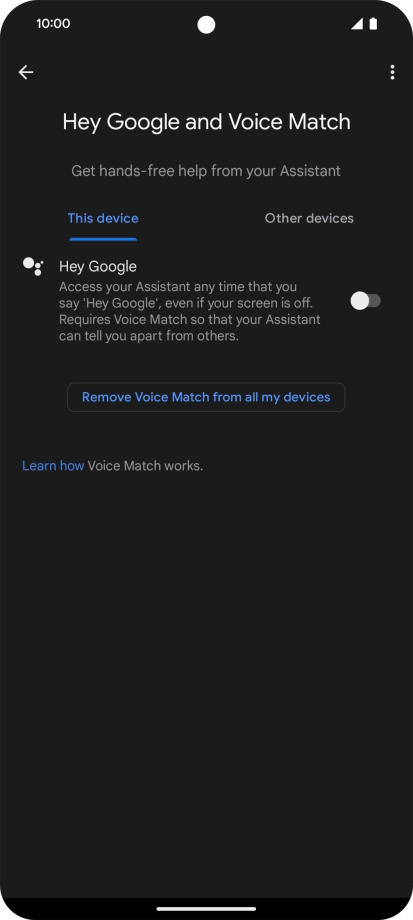 Press the indicator next to 