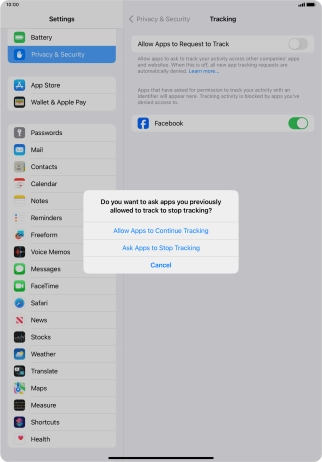If you turn off the function, press the required setting.