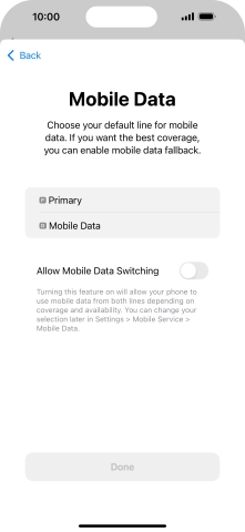 Press the required price plan.