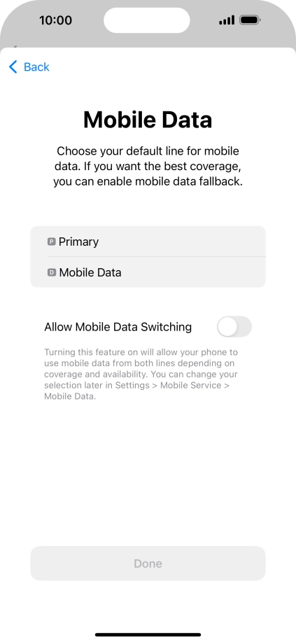 Press the required price plan.