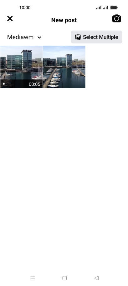 Press the required picture or video clip.