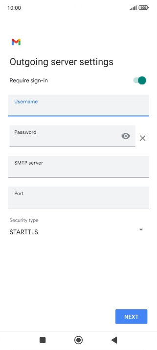 Press the field below 
