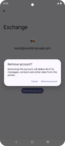 Press Remove account.