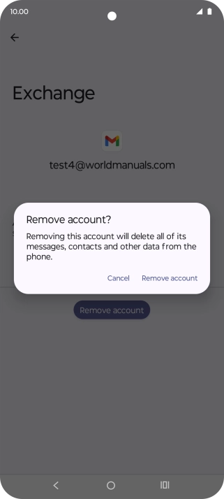 Press Remove account.