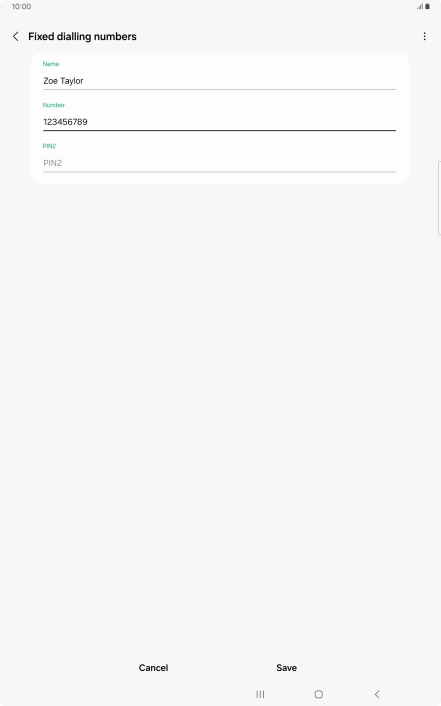 Press PIN2 and key in your PIN2. The default PIN2 is 1111.