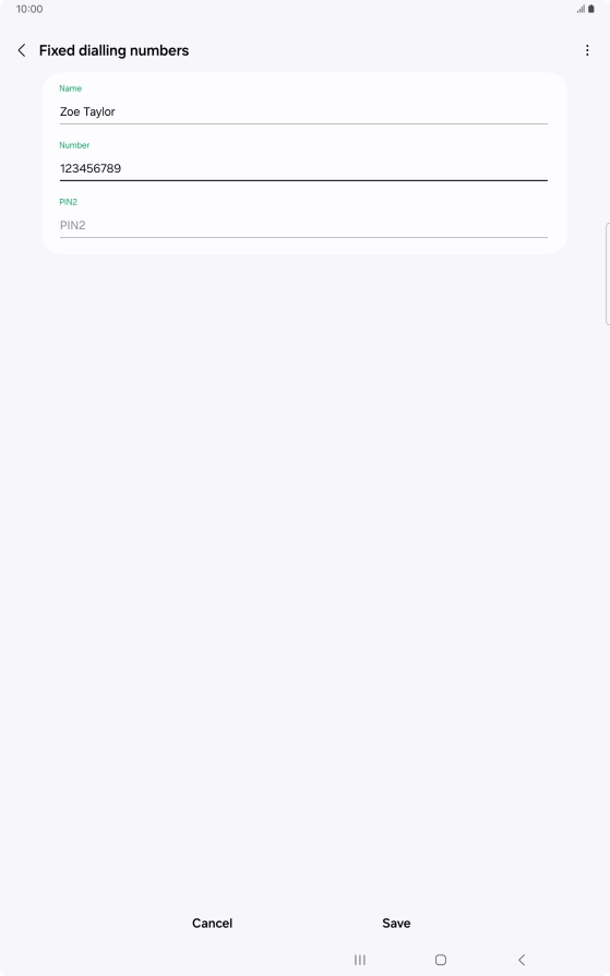 Press PIN2 and key in your PIN2. The default PIN2 is 1111.