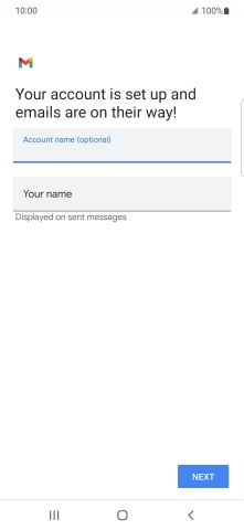 Press Your name and key in the required sender name.
