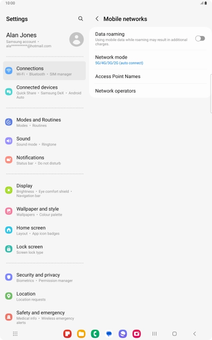 Press the indicator next to 