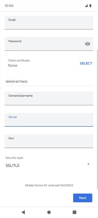 Press the field below 