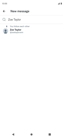 Key in the first letters of the recipient's name and press the required contact.