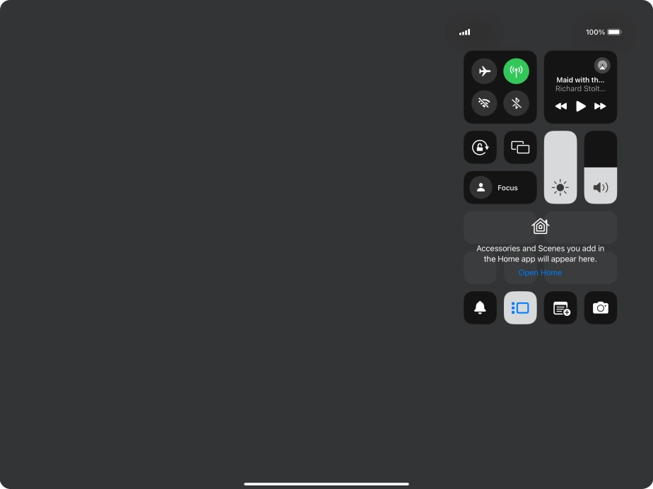 Press anywhere on the screen.
