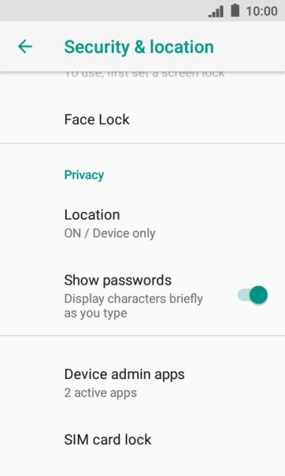 Press SIM card lock.