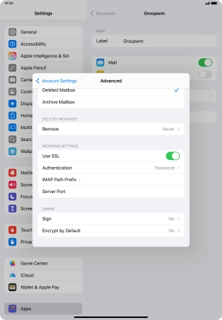 Press Authentication.