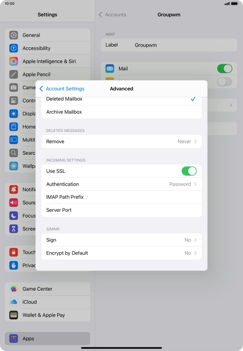 Press Authentication.