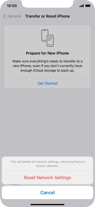 Press Reset Network Settings.