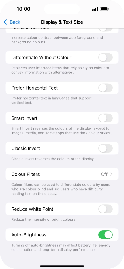 Press the indicator next to 