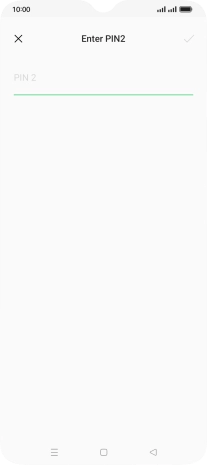 Press PIN2 and key in your PIN2. The default PIN2 is 1111.