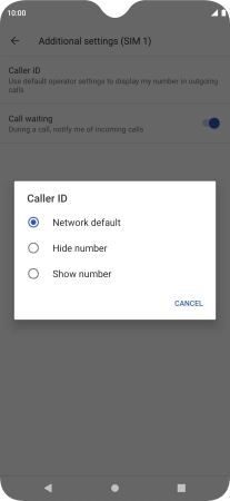 Press Show number to turn on caller identification.