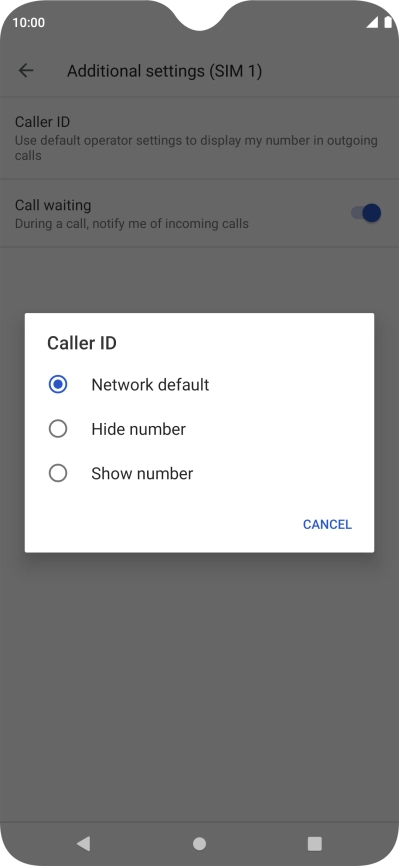 Press Show number to turn on caller identification.