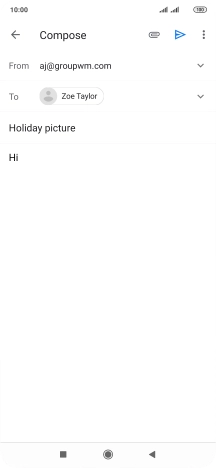 Write the required text and press the send icon.