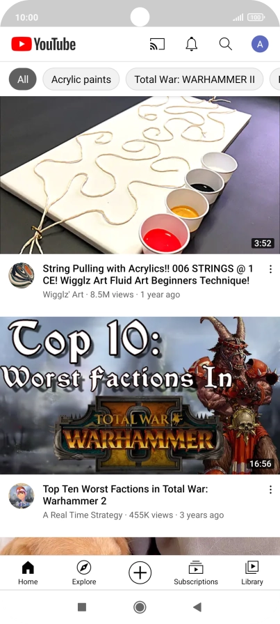 Press the upload icon.