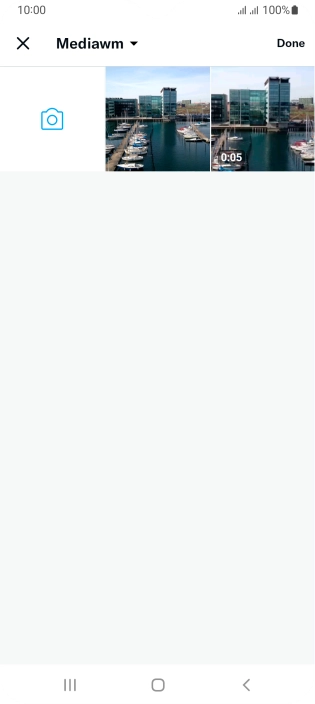 Press the required picture or video clip.