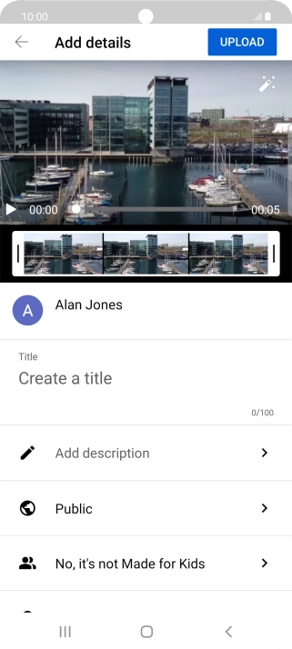 Press the field below 