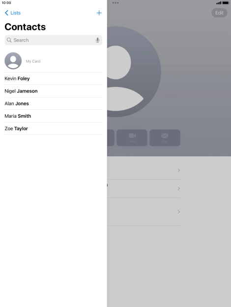 Press the new contact icon. Press the new contact icon.