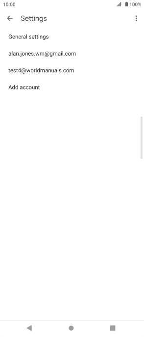 Press the required account.