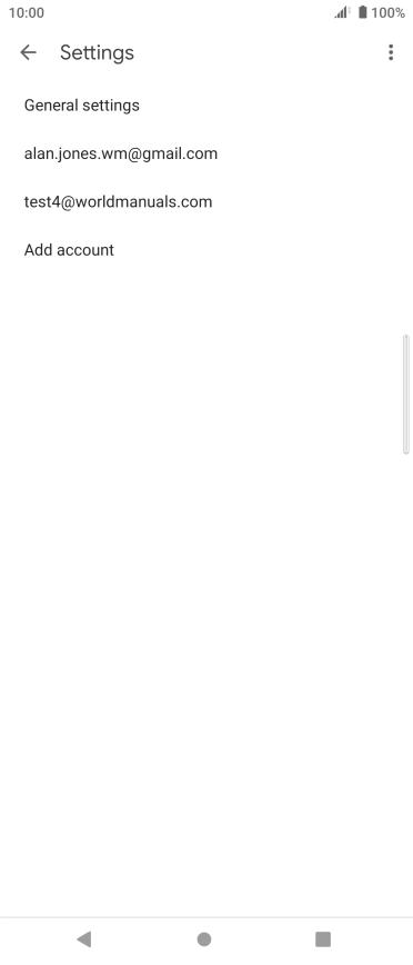 Press the required account.