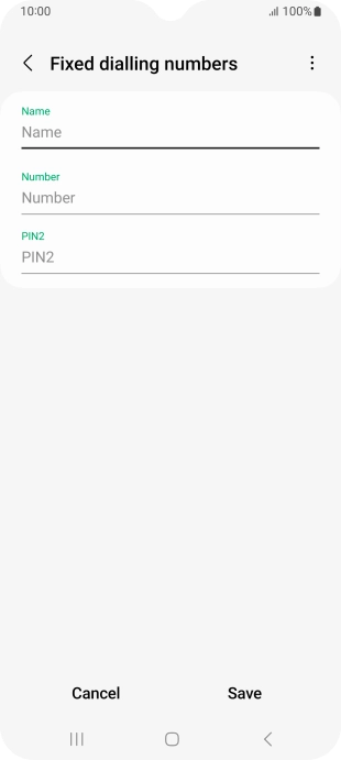 Press Name and key in the required name. Press Name and key in the required name.