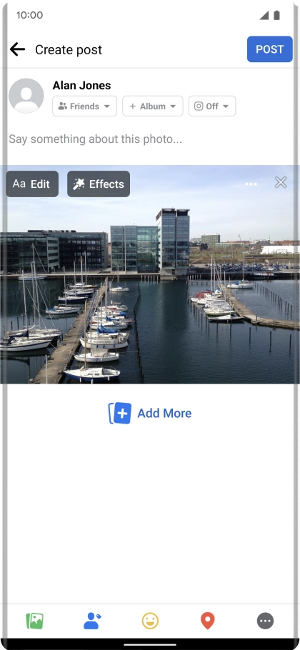 Press the text input field.