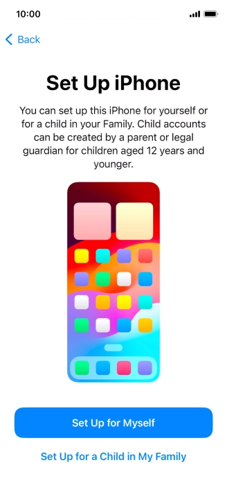 Press Set Up for Myself.