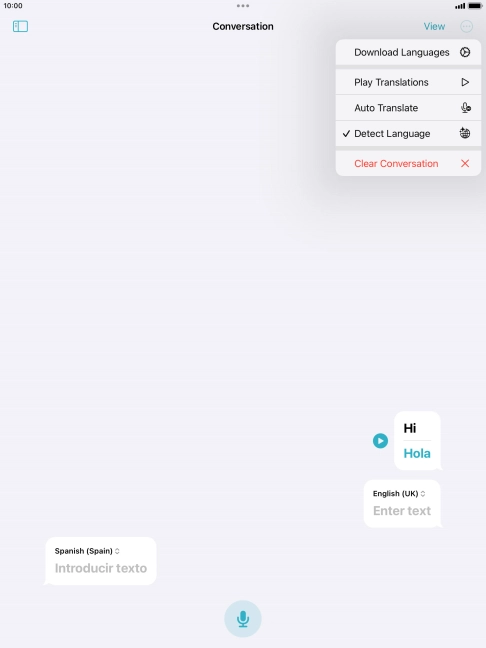 Press Clear Conversation.