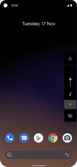 Press the sound mode icon the necessary number of times to turn silent mode on or off.
