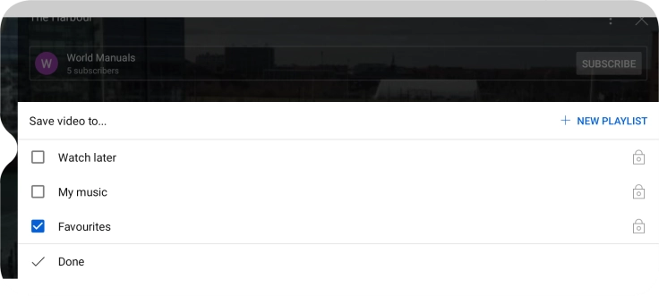 Press the required playlist.