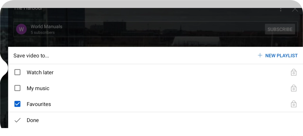 Press the required playlist.