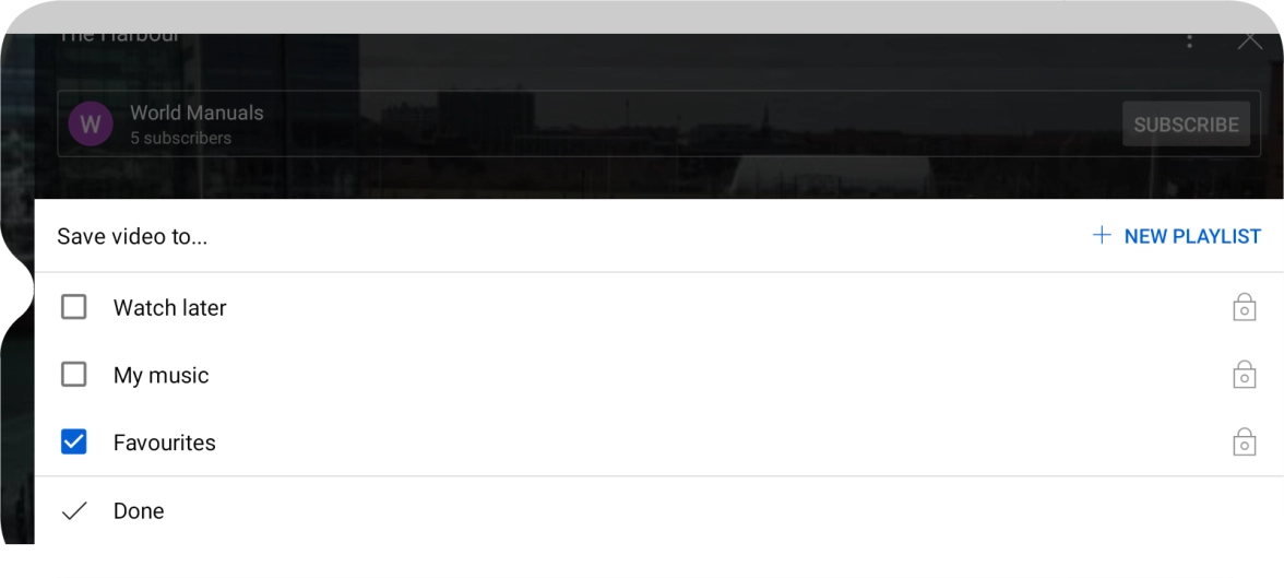 Press the required playlist.