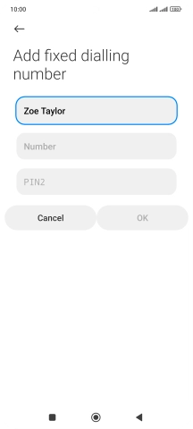 Press Number and key in the required phone number.