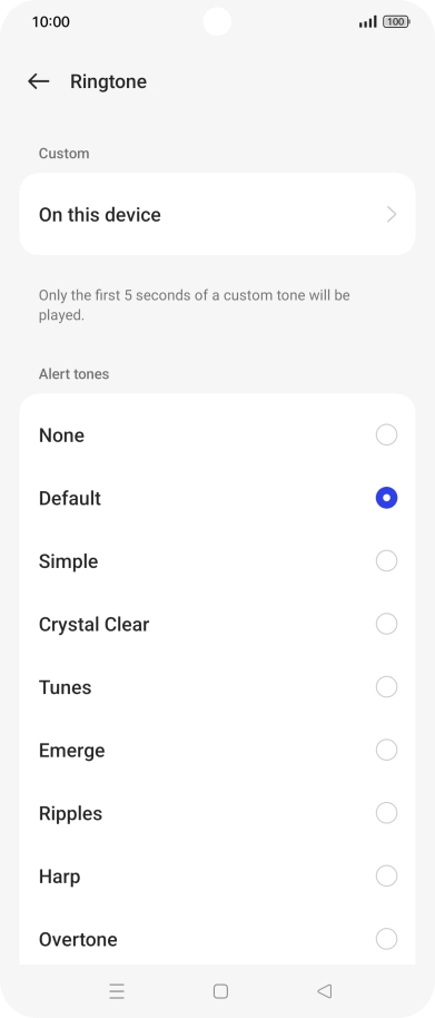 Press the required message tones to hear them. Press the required message tones to hear them.