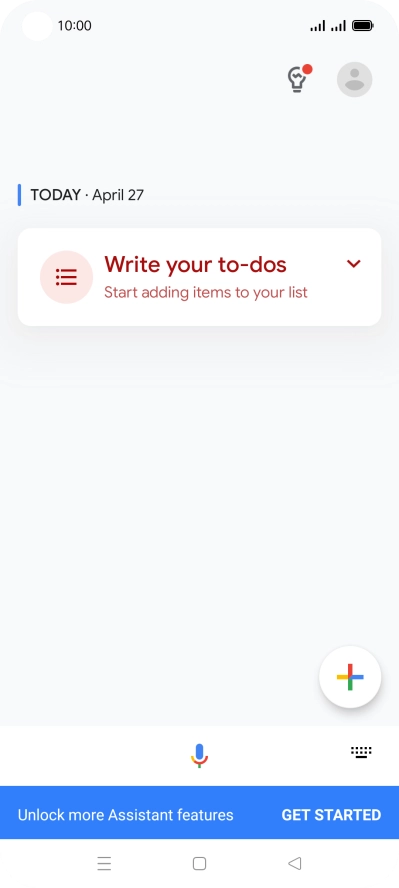 Press the profile icon.