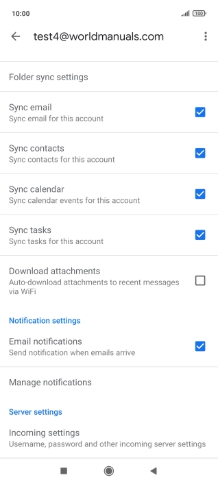 Press the field next to 