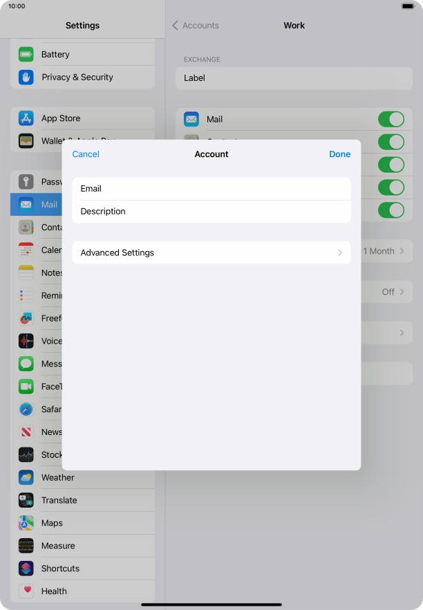 Press Advanced Settings.