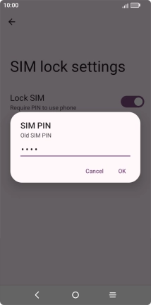 Key in your current PIN and press OK.