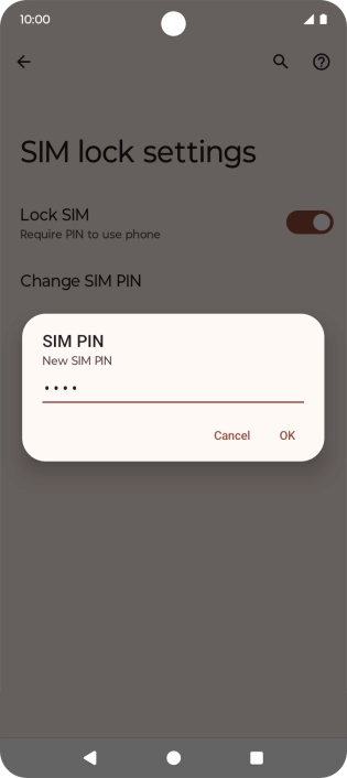Key in a new four-digit PIN and press OK.
