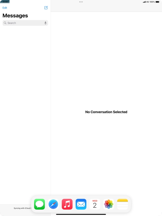 Slide your finger downwards on Dock to minimise it.